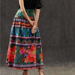 Farm Rio for Anthropologie Printed Maxi Skirt